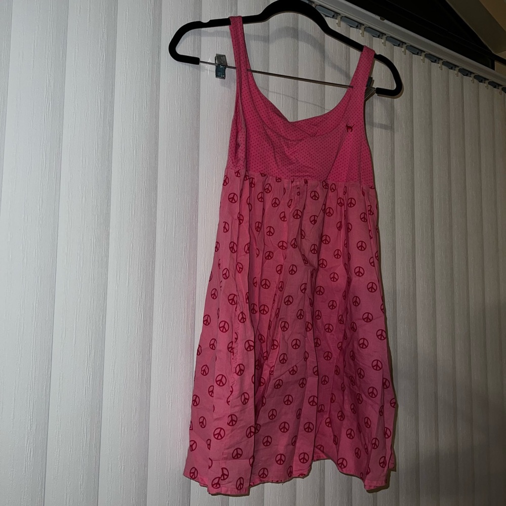 Pink pajama dress